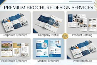 design a professional brochure, bifold or trifold brochure design