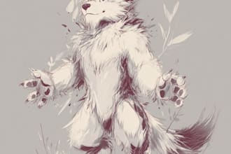 create furry reference sheet, vtuber avatar, and anthro