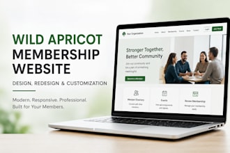 wild apricot membership website design, redesign and customization