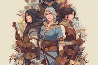 design custom dnd party portraits and group art