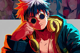 draw custom anime fan art and anime illustration