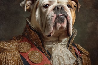 make a custom royal pet portrait gift for your pet