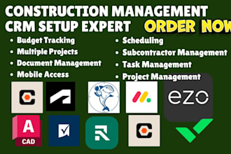 setup construction management monday smartsheet autocad wrike procore motive