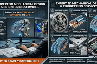 do professional mechanical design create concepts 3d for assembly and fixtures