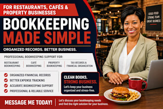 do restaurant, café and property bookkeeping and tax record management