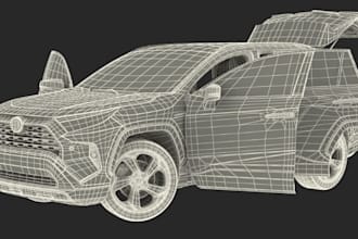 create realistic 3d car models and automotive readers, for games