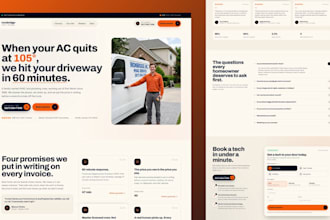 build a custom coded website for hvac and home service companies