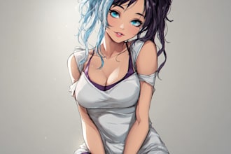 draw character sheet for your oc, waifu and husbando