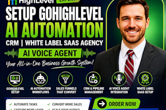 setup gohighlevel ai automation crm white label saas agency ai voice agent