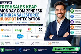 do freshsales keap monday com zendesk bitrix24 salesforce hubspot integration