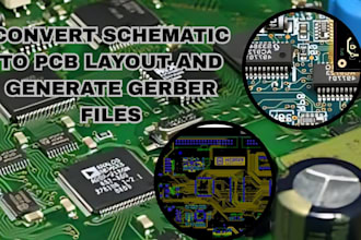 convert schematic to pcb layout and generate gerber files