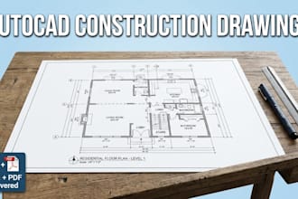 do autocad construction drawing floor plan 2d cad drafting blueprint design