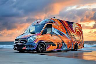design a professional wrap for your car, bus, truck, etc