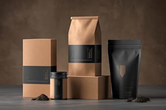do packaging design, label design, pouch design