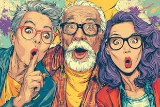 comic book illustration, comic graphic novel, comic