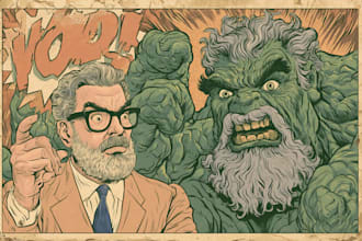 comic book illustration, comic graphic novel, comic
