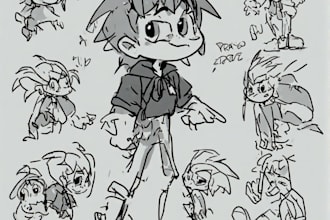 draw a cartoon character