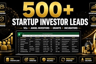 find startup investors grants incubators and vc leads