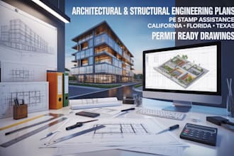 design architectural structural civil engineer plans with pe stamp
