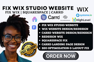 fix wix studio website mobile friendly redesign wix seo carrd fix squarespace