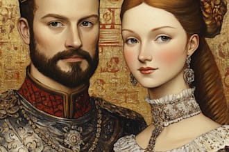 make awesome royal family, royal couple portrait