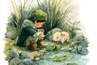 watercolor children book illustration