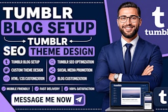 do tumblr blog setup tumblr SEO tumblr theme design tumblr banner design