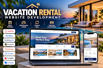 vacation rental website, vacation rental booking, airbnb vrbo hostaway guesty