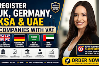 register UK germany ksa and uae companies with vat