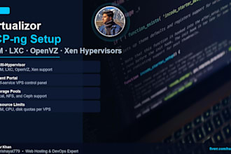 install and configure virtfusion, solusvm, or other virtualization panels