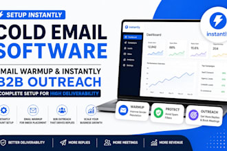 setup instantly cold email software email warmup instantly b2b outreach