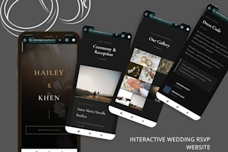 build a modern invitation website with rsvp for any event