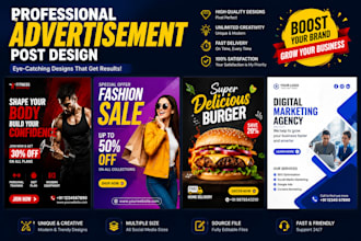 design professional social media advertisement posts