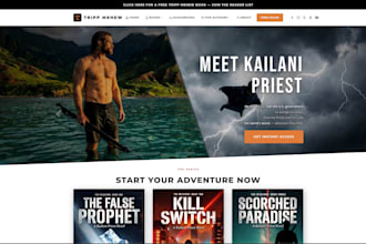 build an author  website, ebook, and audiobook app