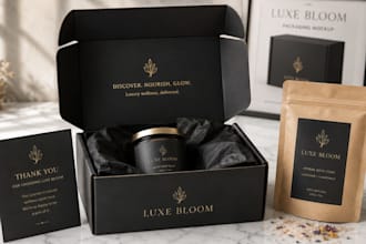 design subscription box packaging mailer box and product insert card