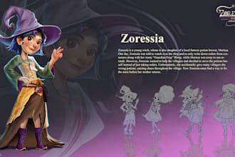 create fantasy illustration that tells a story
