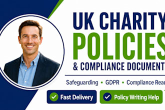 write UK charity policies safeguarding gdpr and compliance documents