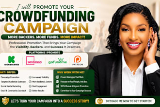 promote kickstarter indiegogo crowdfunding campaign gofundme promotion