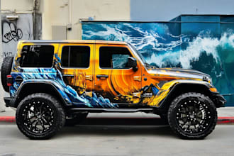 design a professional wrap for your car, bus, truck, etc