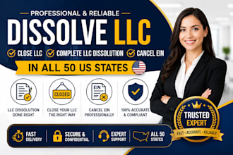 dissolve llc, close llc, complete llc dissolution, and cancel ein