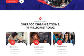 design charity website donation nonprofit ngo fundraising website