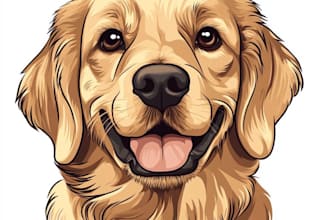 draw your dog or any pets into cartoon
