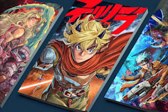 illustrate graphic novel comic book storyboard anime manga