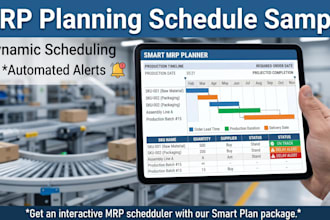 design an inventory optimization and mrp planning tool in excel or power bi