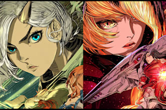 design custom graphic novel comic book cover manga anime