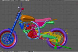 create 3d bike model fivem motorcycle bicycle modeling rendering
