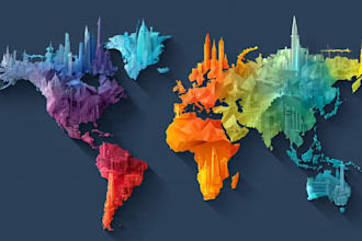 illustrate a creative vector map