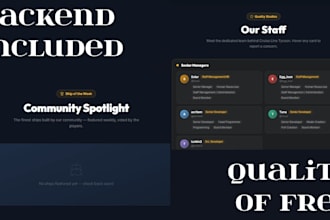 create a frontend website