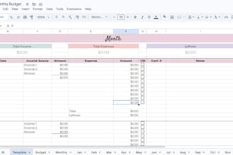 create an income budget spreadsheet