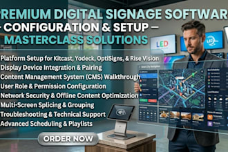 configure your kitcast, yodeck, optisigns rise vision digital signage software
